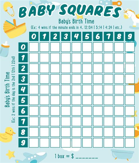 baby betting pool template